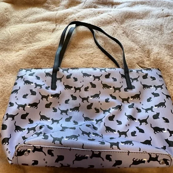 Kate spade kitty print Emma lane leather bag. VHTF. - Picture 2 of 9